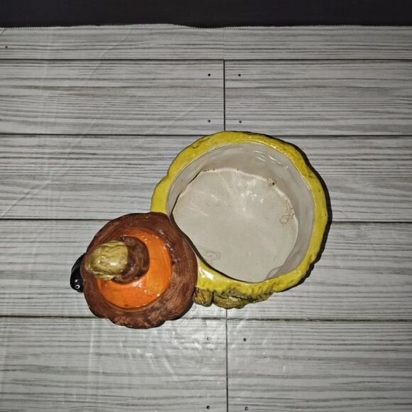 Scarecrow Halloween Planter E-6573 Vintage Hand Painted Planter Pen Candy Holder - Picture 2 of 12